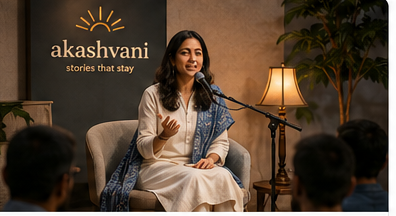 Satsang Stories — a storyteller on stage